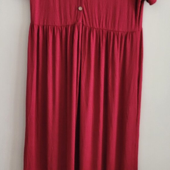 Grecerelle burgundy short sleeve  maxi dress - Picture 5 of 6